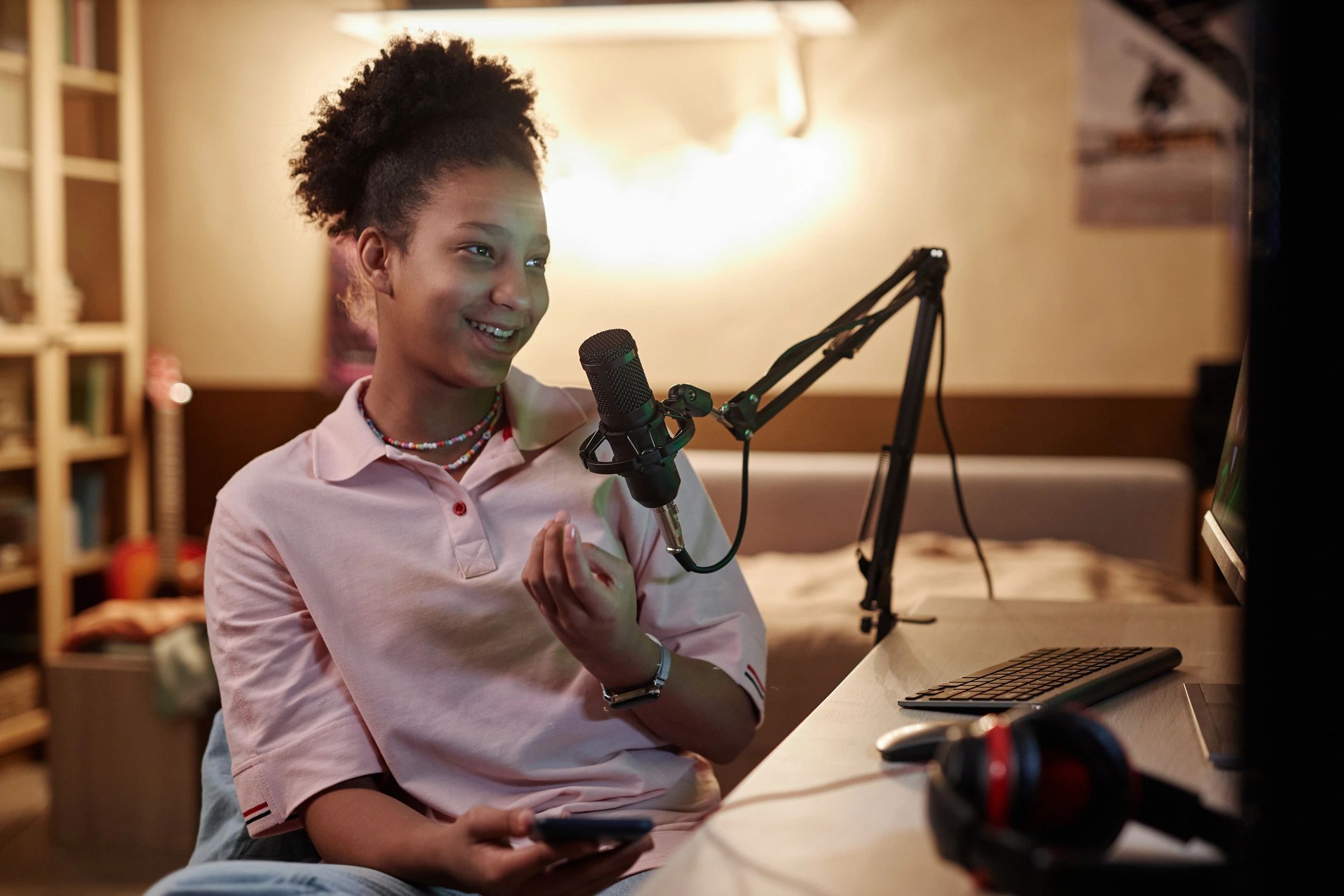 youth sports podcast microphone